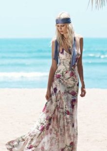Summer dress sa estilo ng boho sirena