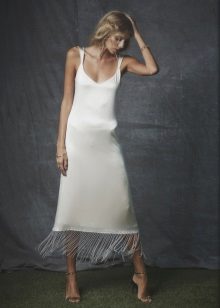 White Fitted Midi Dress
