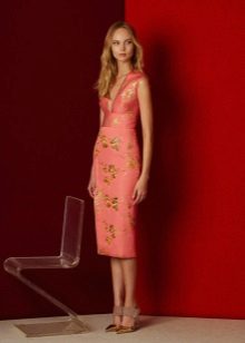 Pink fitted dress