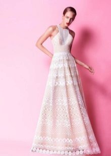 Lace A-Silhouette Tight Dress