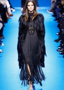Fur cape para sa damit ng taglamig