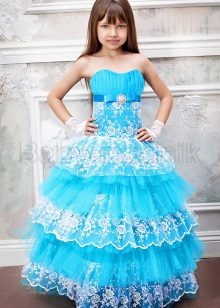 Elegant na malambot na bustier na damit para sa mga batang babae