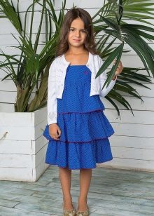 Summer eleganteng multi-tiered na damit para sa mga batang babae