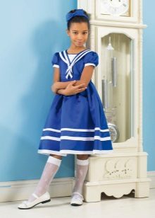 Summer blue dress para sa mga batang babae