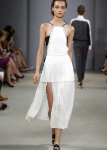 Naka-istilong puting damit para sa spring-summer 2016