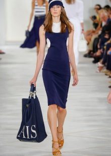 Naka-istilong bughaw at puting damit panahon spring-summer 2016