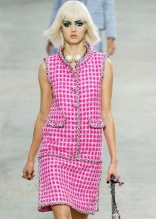 pink na tweed dress