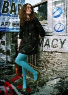 Tights to a black dress-case