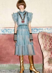 Mga Sleeves Midi Dress Boots