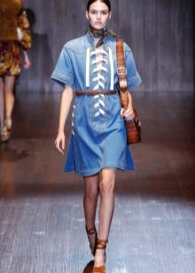 Leather Accessories for Denim Shirt Dress