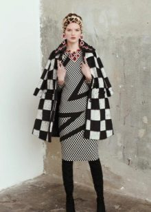 Coat sa grey dress