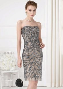 Clutch sa grey evening dress