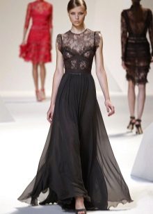 black skirt in evening dress