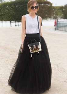 fluffy black tulle skirt