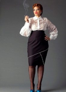 high waisted pencil skirt