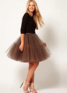 Fluffy skirt and jacket