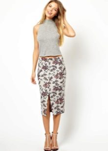 Bright pencil skirt