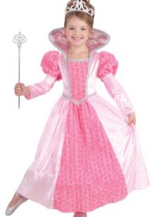 Bagong Taon ng damit ng prinsesa para sa batang babae sa isang palapag