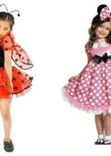 Bagong Taon ng dresses para sa batang babae Miniya isang ladybug