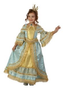 Ang bagong taon ng damit ng prinsesa para sa batang babae ang haba