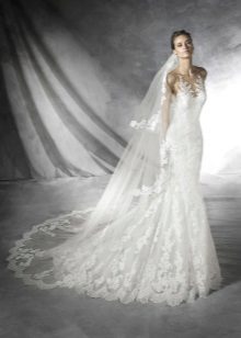 taffeta wedding dress with open shoulders