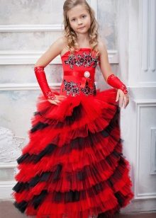 Smart multilevel ball dress for the girl