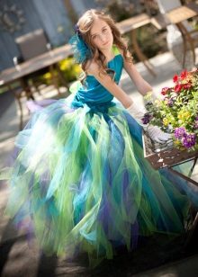 Smart magnificent dress for the girl multi-colored