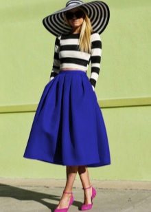 summer sun skirt na may bulsa pockets