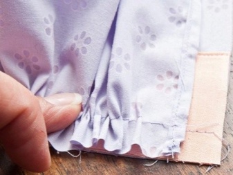 Dressing up frills on the dress - step 1