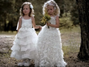 Smart wedding magnificent dress in a floor for the girl