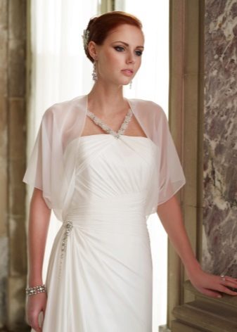 Chiffon bolero para sa isang kasal damit para sa kasal