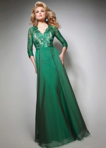 Summer evening dress na gawa sa chiffon