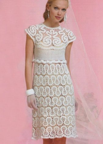 Niniting Bruges Lace Wedding Dress
