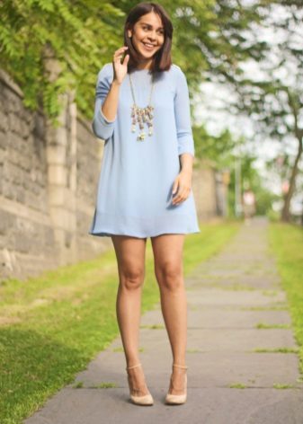 Mga accessory ng Blue dress