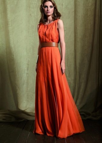 Orange dress at mga tampok nito