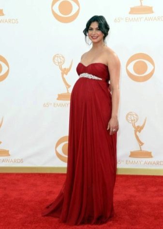 Empire Empire maternity red dress