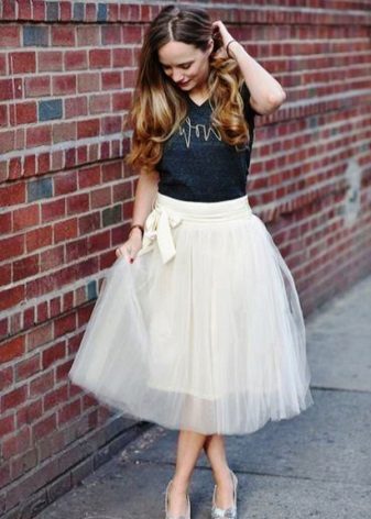 Organza T-shirt at Skirt