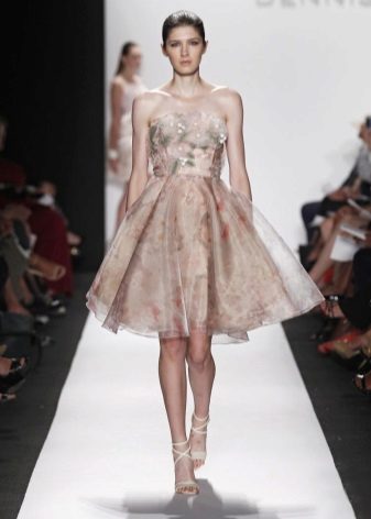 Kulay ng cocktail organza dress