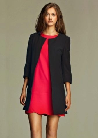 Shift dress na may dyaket