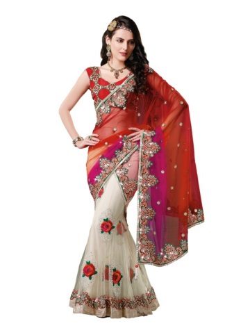 Red indian saree