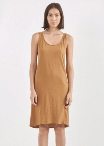 Beige Mid-Length T-shirt