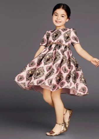 Summer retro dress para sa mga batang babae