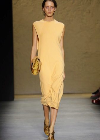 Mga sunod sa moda damit tuwid na hiwa 2016 midi haba