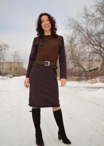 brown dress from footer