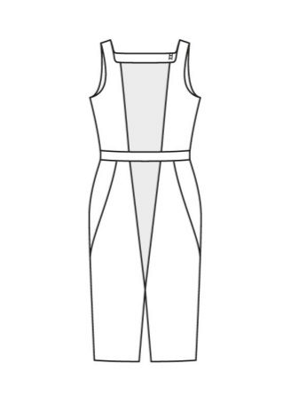 Colorblocking do-it-yourself design dress dress - drawing teknikal