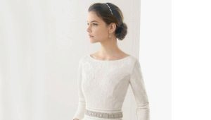 Sarado ang mga dresses ng kasal na may manggas