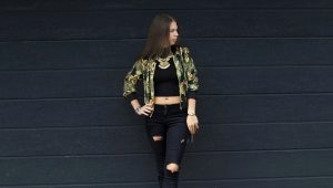 Black ripped jeans