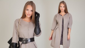 Coat na may 3/4 sleeves