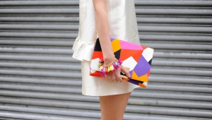 Mga bag na may applique at mga kopya