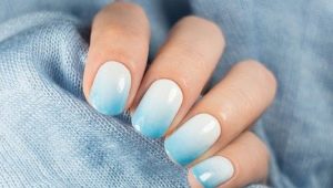 Manicure on round nails